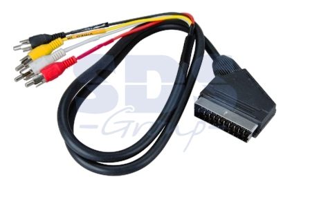  SCART-4RCA - 3 gold Godigital