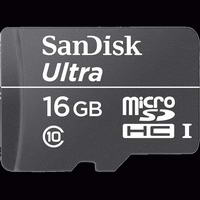   microSDHC 16GB class 10 SanDisk