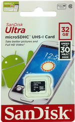   microSDHC 32GB class 10 Sandisk