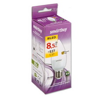 Лампа светодиод. C37 (E27, 8.5Вт, тёпл) Smartbuy
