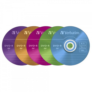 DVD-R Slim Verbatim 16x colour