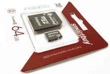 Карта памяти microSDXC 64GB class 10 Smart Buy