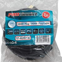 Кабель HDMI-HDMI 7м PROconnect/Jett v 1.4 (пакет)